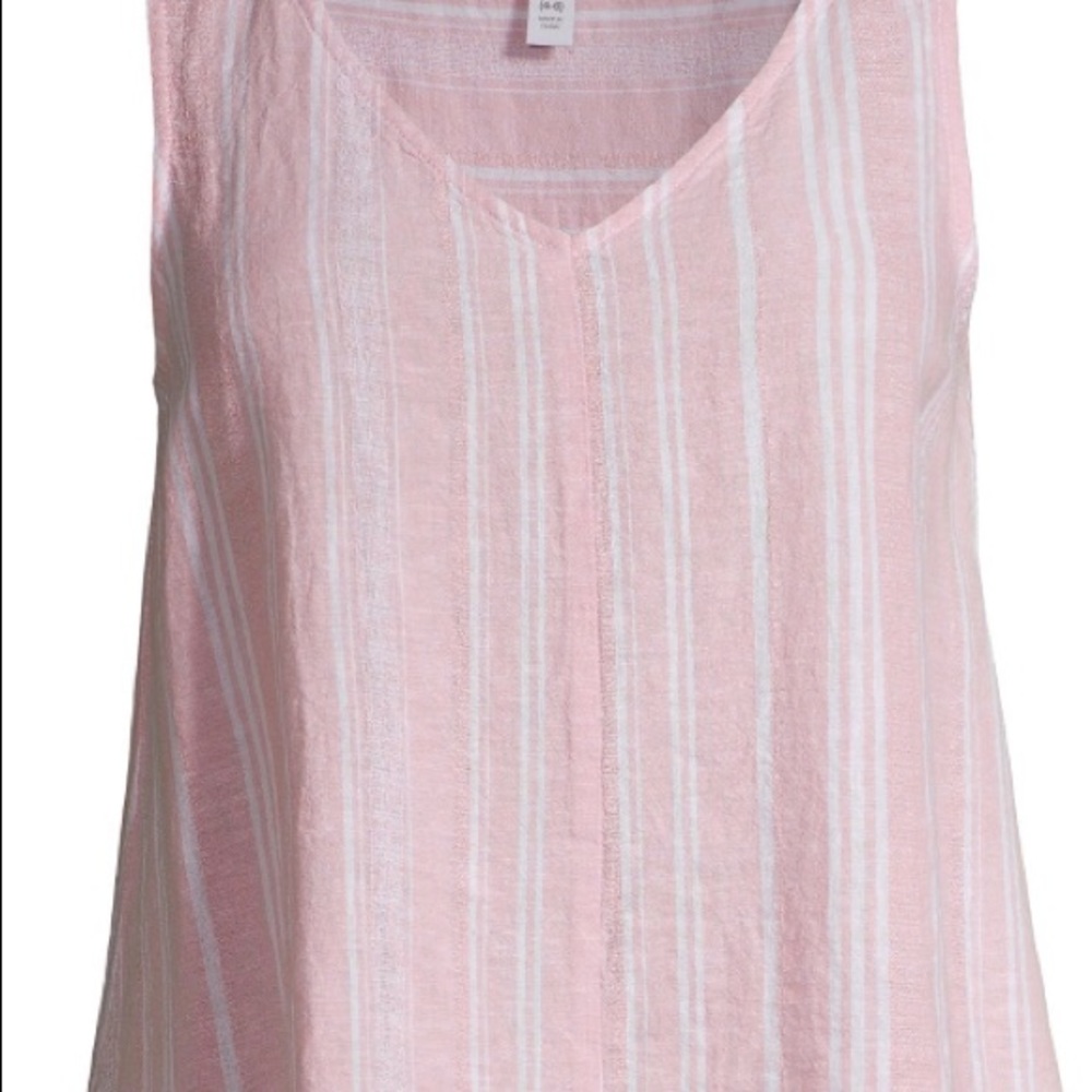 Linen V-neck tank top - Picture 4 of 6